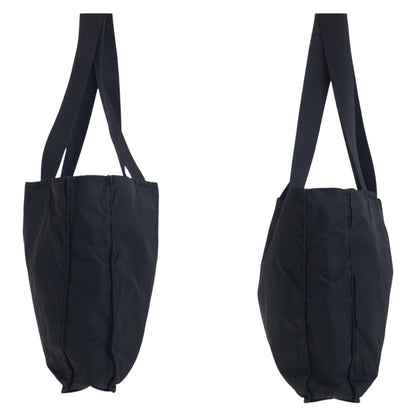 PRADA Tote Bag Nylon Black SilverMetal Test Triangle With logo