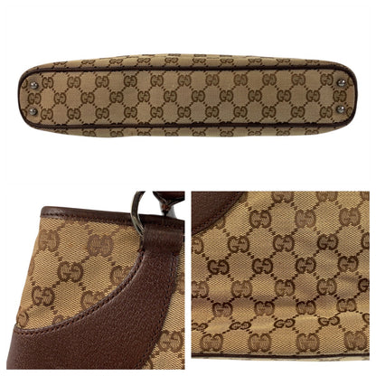 GUCCI Tote Bag 113015 GG canvas Beige brown