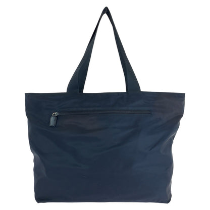 PRADA Tote Bag Nylon Navy SilverMetal Test Triangle With logo