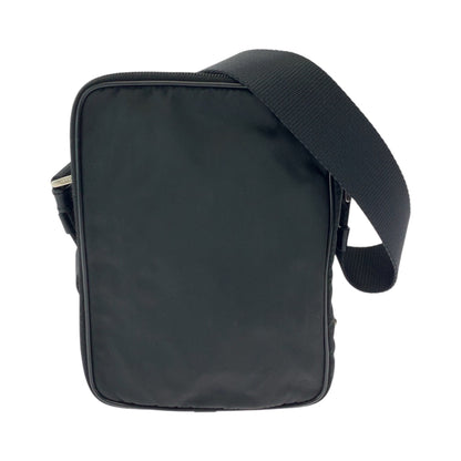 PRADA Shoulder Bag Nylon Black SilverMetal Test Triangle With logo