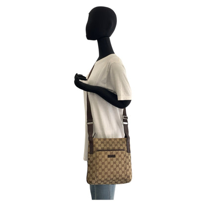 GUCCI Shoulder Bag 122793 GG canvas Beige brown