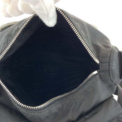 PRADA Shoulder Bag BT8994 Nylon Black SilverMetal Test Triangle With logo