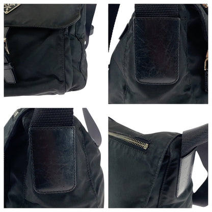PRADA Shoulder Bag BT8994 Nylon Black SilverMetal Test Triangle With logo