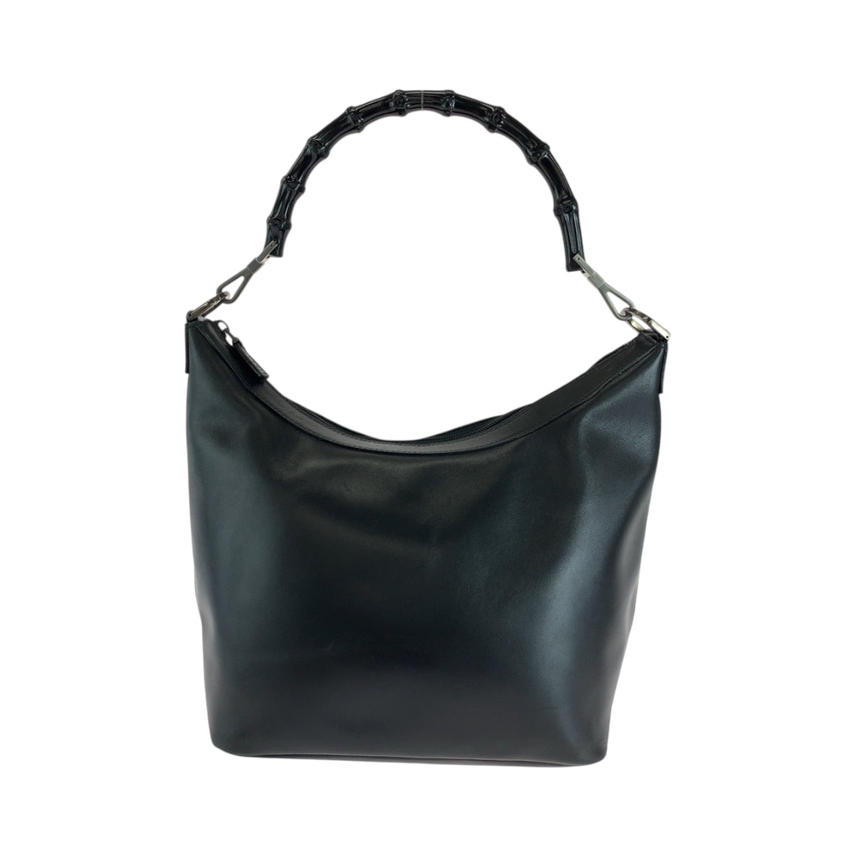 GUCCI Shoulder Bag 000 0531 leather Black SilverMetal Bamboo