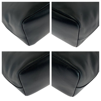 GUCCI Shoulder Bag 000 0531 leather Black SilverMetal Bamboo