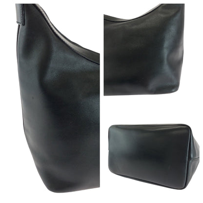 GUCCI Shoulder Bag 000 0531 leather Black SilverMetal Bamboo
