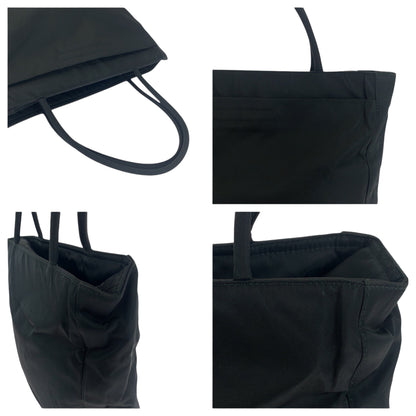 PRADA Tote Bag B8489 Nylon Black SilverMetal Test Triangle With logo