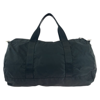 PRADA Boston Duffel bag Nylon Black SilverMetal Test Triangle With logo