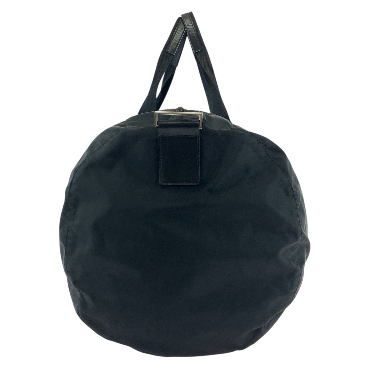 PRADA Boston Duffel bag Nylon Black SilverMetal Test Triangle With logo