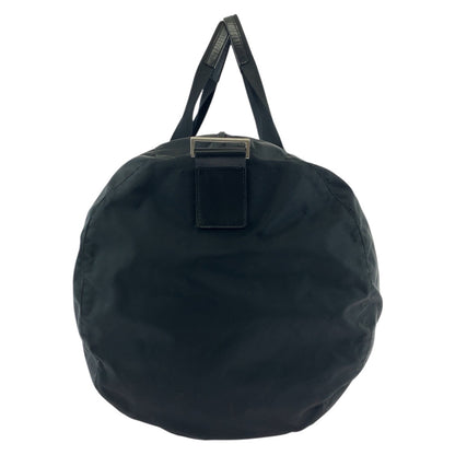 PRADA Boston Duffel bag Nylon Black SilverMetal Test Triangle With logo
