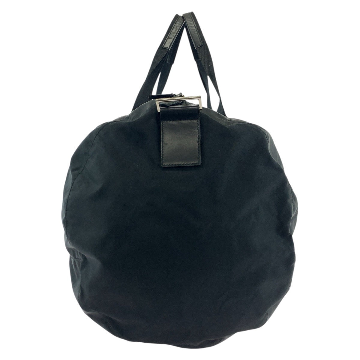 PRADA Boston Duffel bag Nylon Black SilverMetal Test Triangle With logo