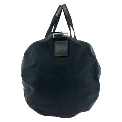 PRADA Boston Duffel bag Nylon Black SilverMetal Test Triangle With logo