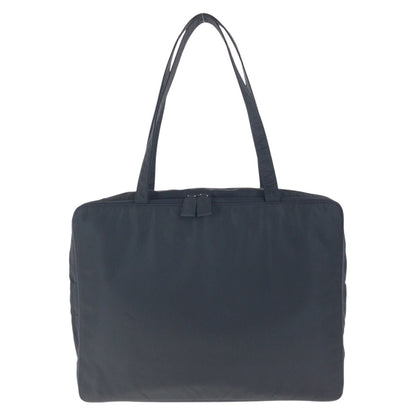 PRADA Business bag Nylon Black SilverMetal Test Triangle With logo