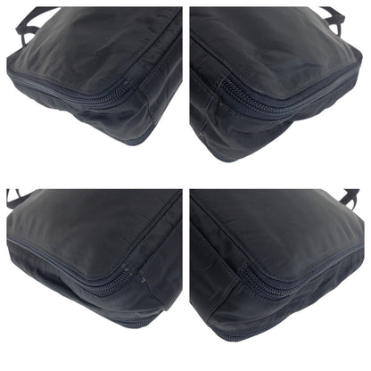 PRADA Business bag Nylon Black SilverMetal Test Triangle With logo