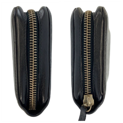 GUCCI Long Wallet Purse 245915 leather Black GoldMetal Guccisima