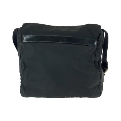 PRADA Shoulder Bag BT8994 Nylon Black SilverMetal Test Triangle With logo
