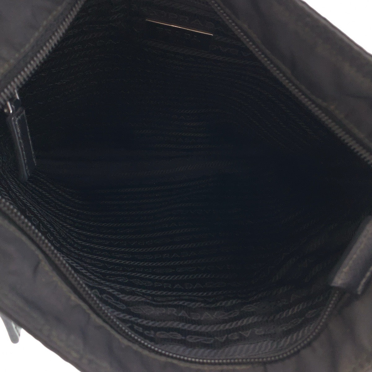 PRADA Shoulder Bag VA0340 Nylon Black SilverMetal Test Triangle With logo