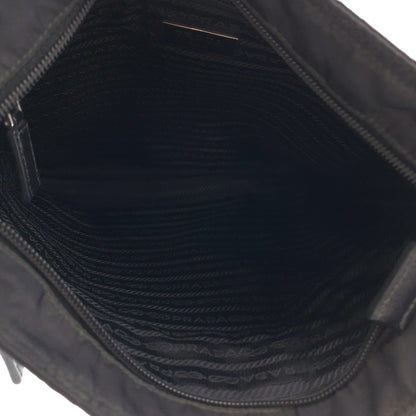 PRADA Shoulder Bag VA0340 Nylon Black SilverMetal Test Triangle With logo