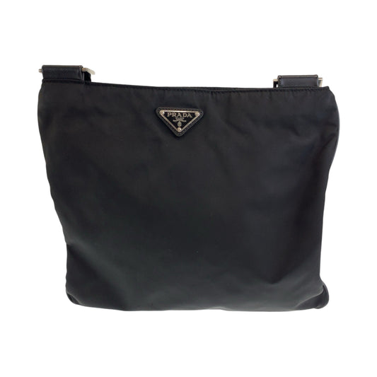 PRADA Shoulder Bag VA0340 Nylon Black SilverMetal Test Triangle With logo