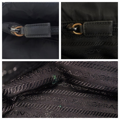 PRADA Tote Bag Nylon black Test Triangle With logo