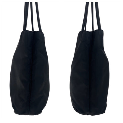 PRADA Tote Bag Nylon black Test Triangle With logo