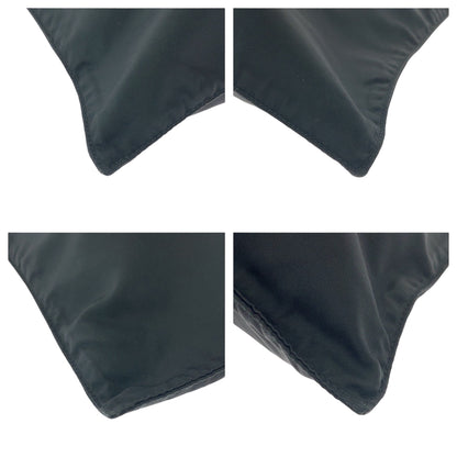 PRADA Tote Bag Nylon Black SilverMetal Test Triangle With logo