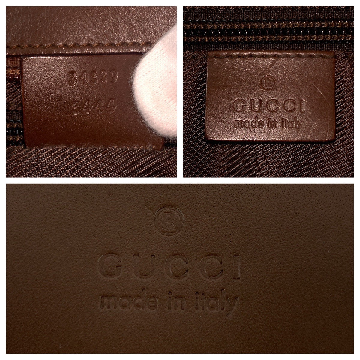 GUCCI Tote Bag 34339 GG canvas Beige brown