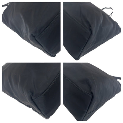 PRADA Tote Bag Nylon Black SilverMetal Test Triangle With logo