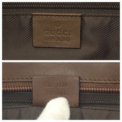 GUCCI Tote Bag 002 1119 GG canvas Brown Beige SilverMetal