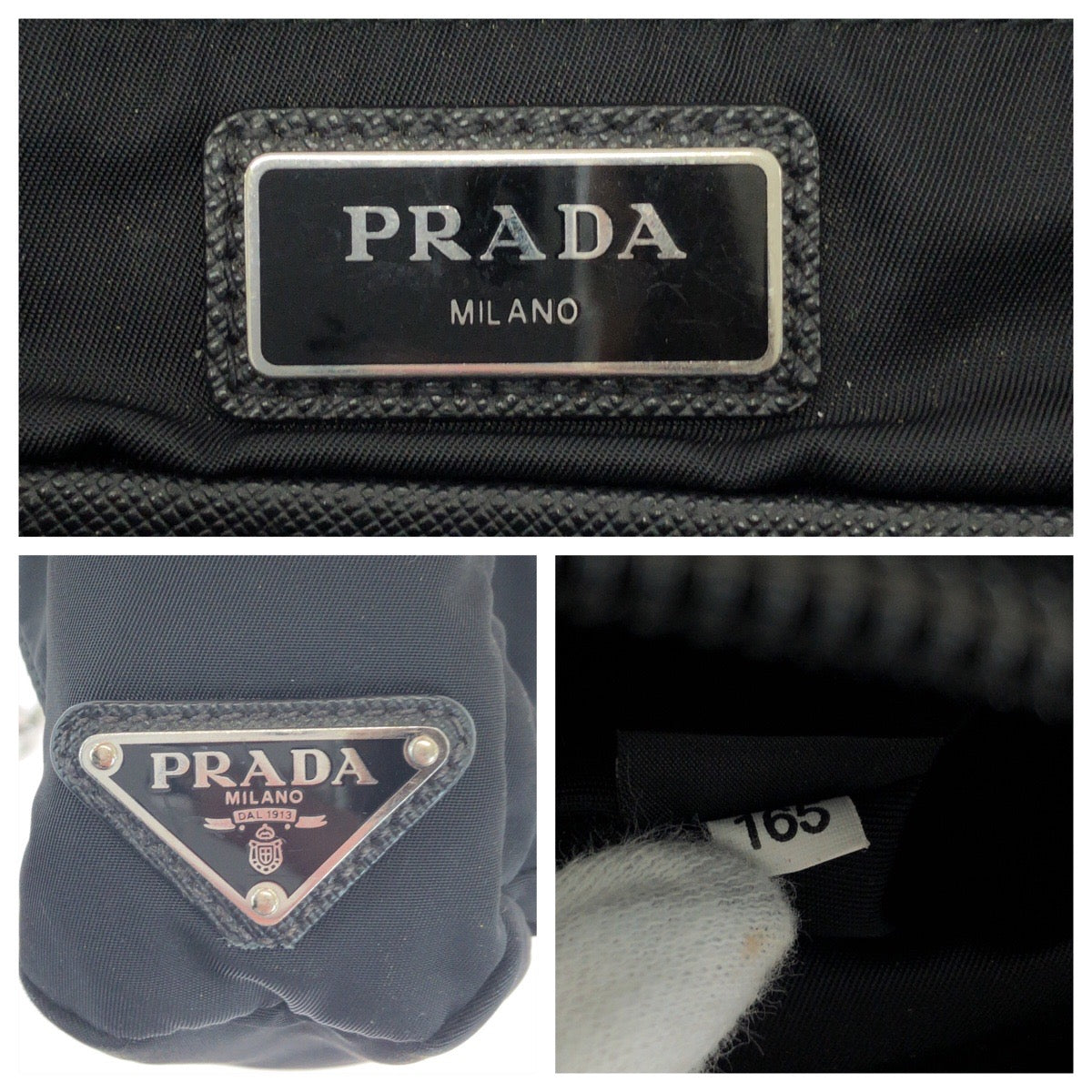 PRADA Sling bag 2VZ013 Nylon black Test Triangle With logo