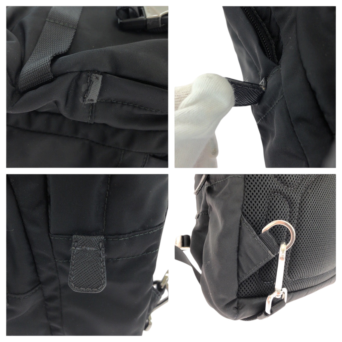 PRADA Sling bag 2VZ013 Nylon black Test Triangle With logo