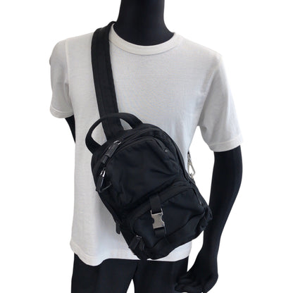 PRADA Sling bag 2VZ013 Nylon black Test Triangle With logo