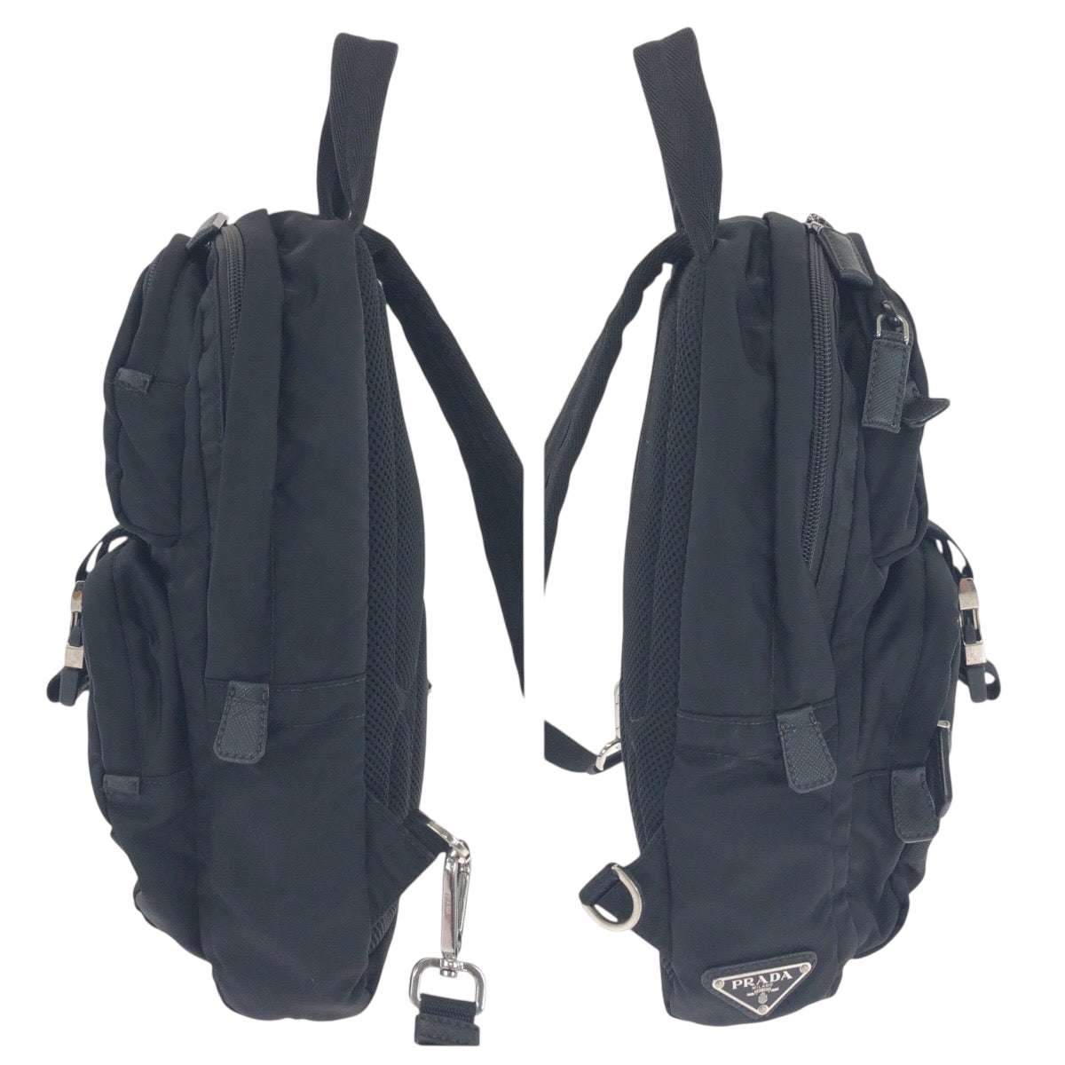 PRADA Sling bag 2VZ013 Nylon black Test Triangle With logo