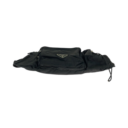 PRADA Waist bag VA0056 Nylon Black Silver Metal Test Triangle With logo