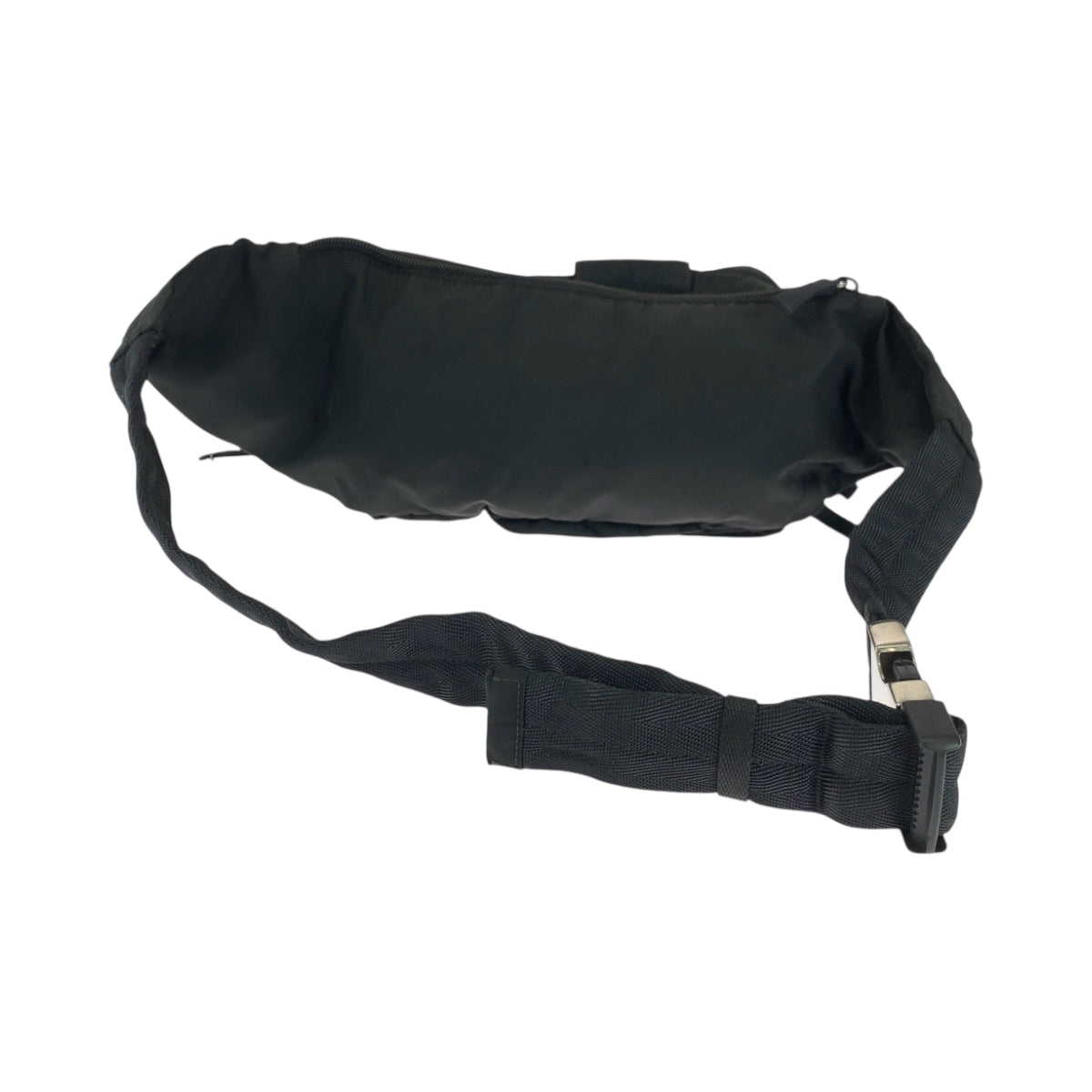 PRADA Waist bag VA0056 Nylon Black Silver Metal Test Triangle With logo