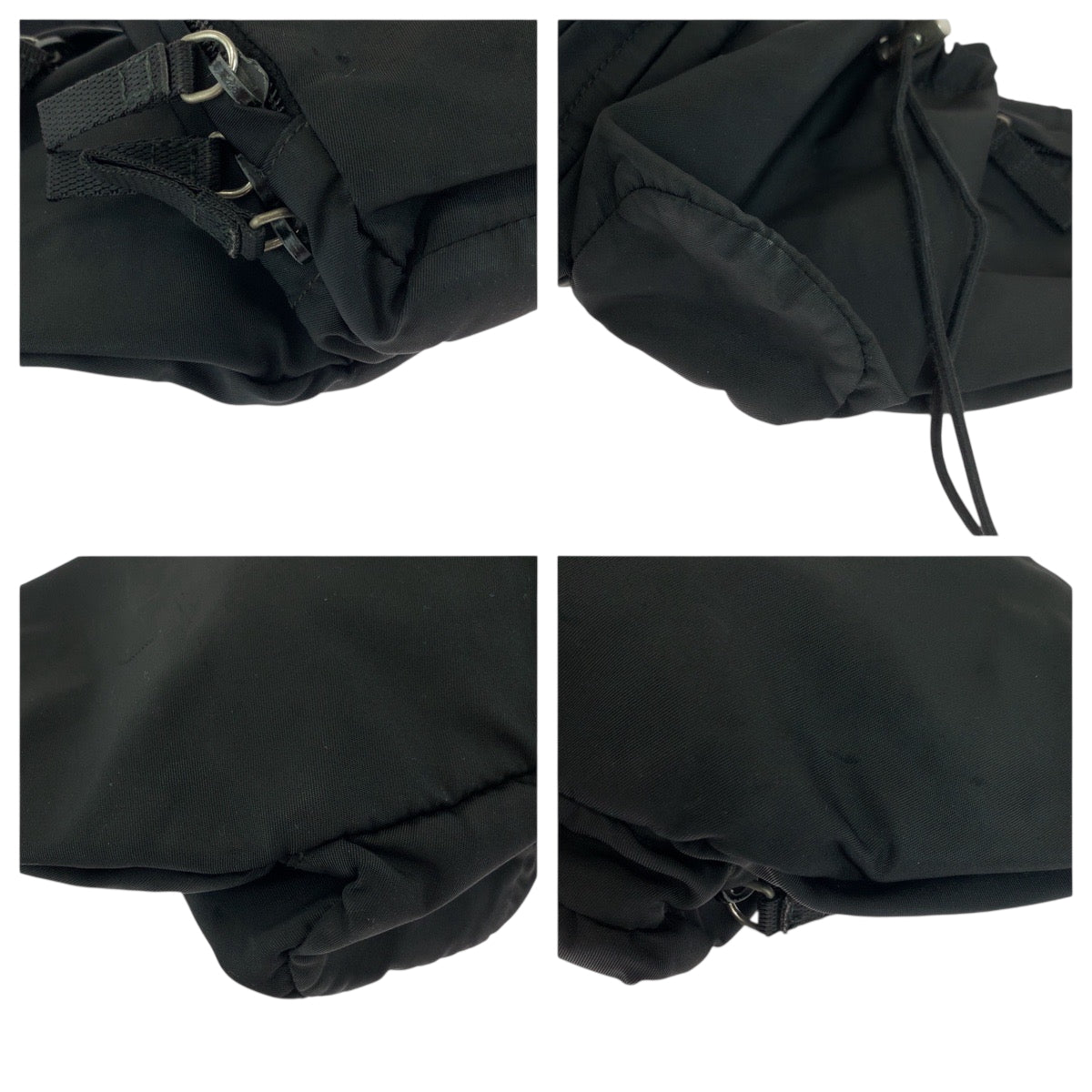 PRADA Waist bag VA0056 Nylon Black Silver Metal Test Triangle With logo