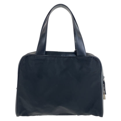PRADA Handbag Nylon Black SilverMetal Test Triangle With logo