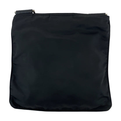 PRADA Shoulder Bag Nylon Black SilverMetal Test Triangle With logo