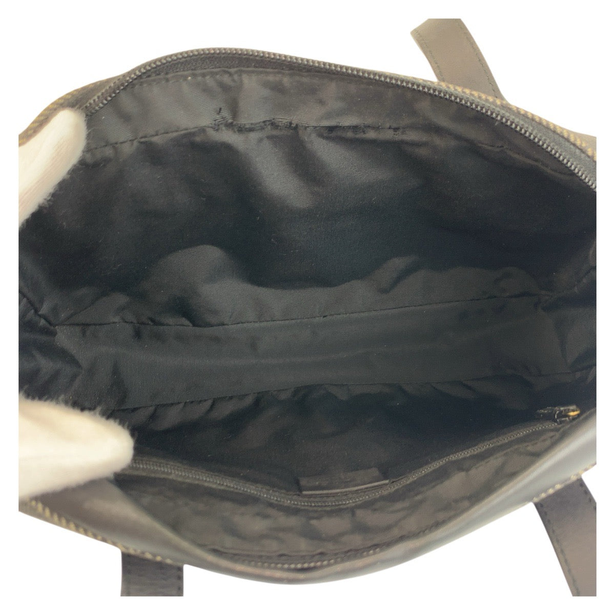 GUCCI Shoulder Bag 92729 GG canvas Black GoldMetal