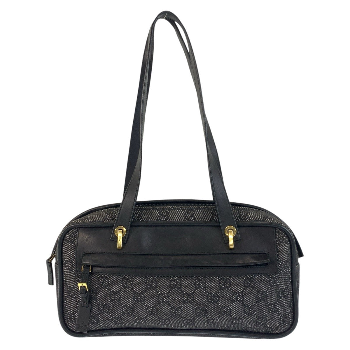 GUCCI Shoulder Bag 92729 GG canvas Black GoldMetal
