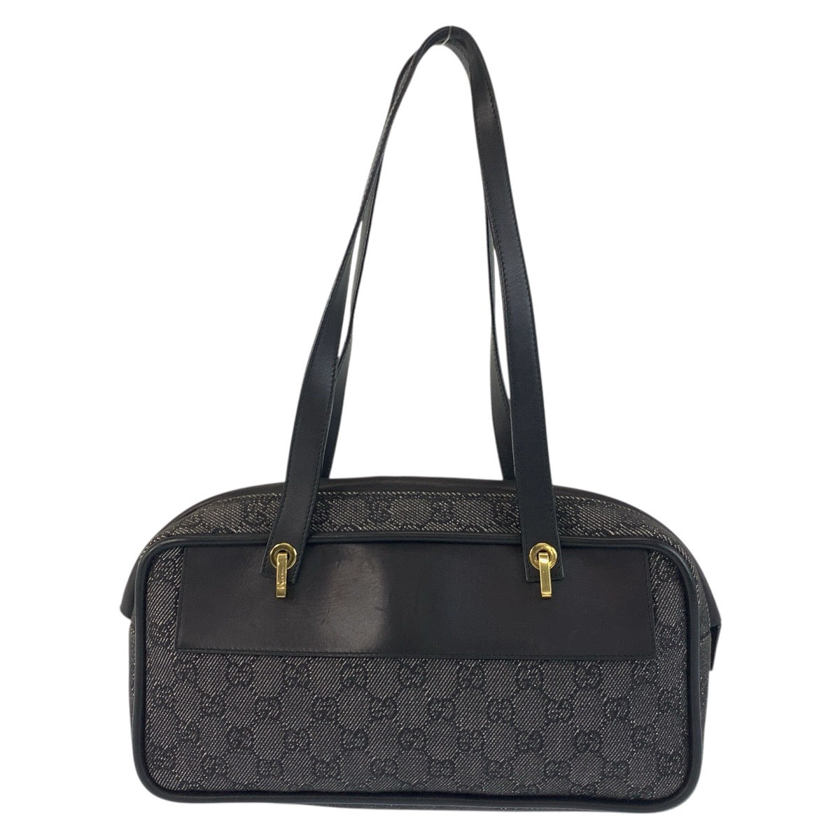 GUCCI Shoulder Bag 92729 GG canvas Black GoldMetal