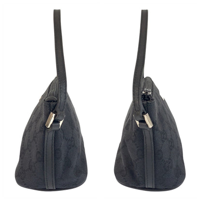 GUCCI Handbag 039 1103 GG canvas Black SilverMetal