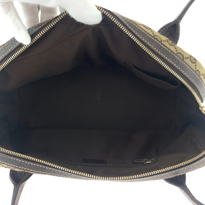 GUCCI Shoulder Bag 461720 GG canvas Beige Brown Gold Metal Sherry line Pretty