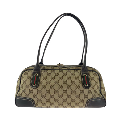 GUCCI Shoulder Bag 461720 GG canvas Beige Brown Gold Metal Sherry line Pretty