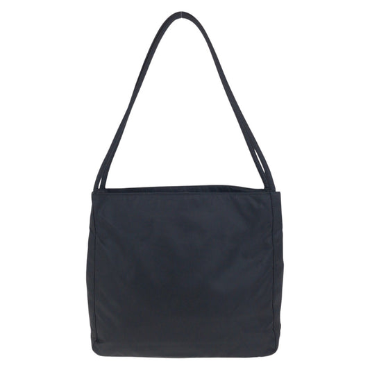 PRADA Tote Bag Nylon Black SilverMetal Test Triangle With logo