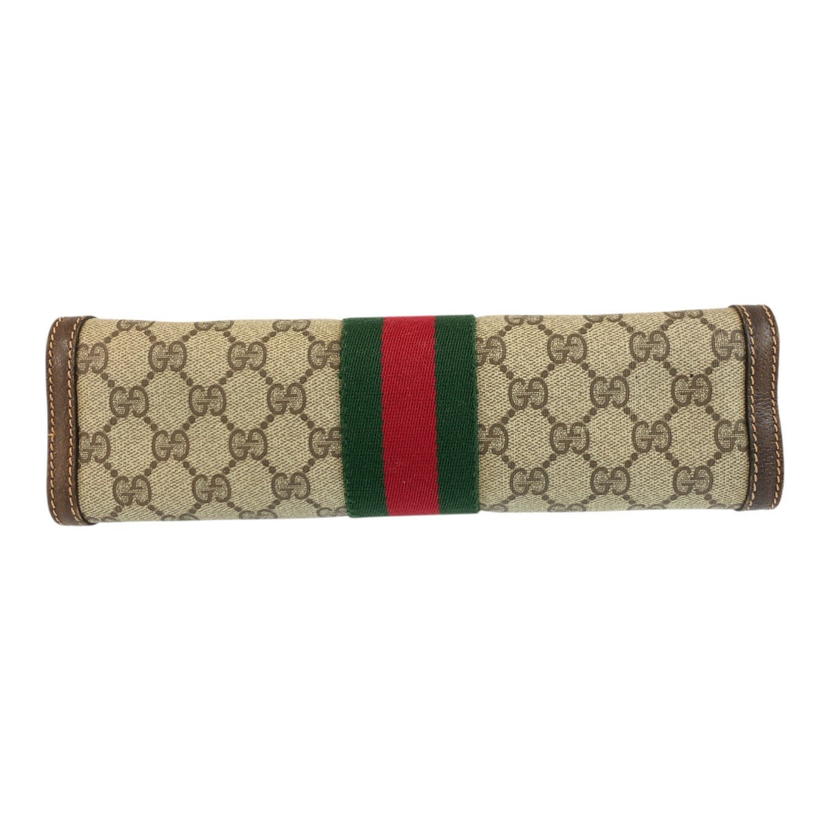 GUCCI Clutch bag 41 001 2825 28 GG Supreme Canvas Beige brown Sherry Line Old Gucci