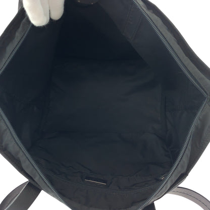 PRADA Tote Bag Nylon Black SilverMetal Test Triangle With logo