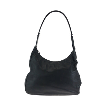 PRADA Shoulder Bag plastic Black black Plat Stick handle logo