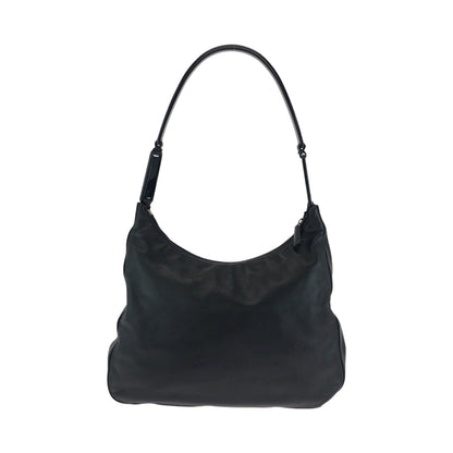PRADA Shoulder Bag plastic Black black Plat Stick handle logo