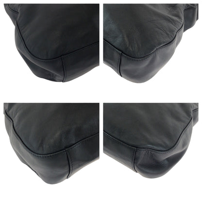 PRADA Shoulder Bag plastic Black black Plat Stick handle logo